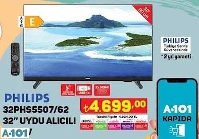 PHİLİPS 32 UYDU ALICILI LED TV